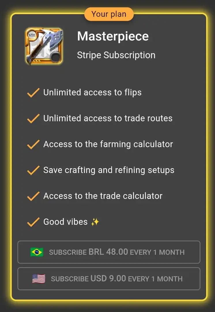 Albion Free Market Subscription 