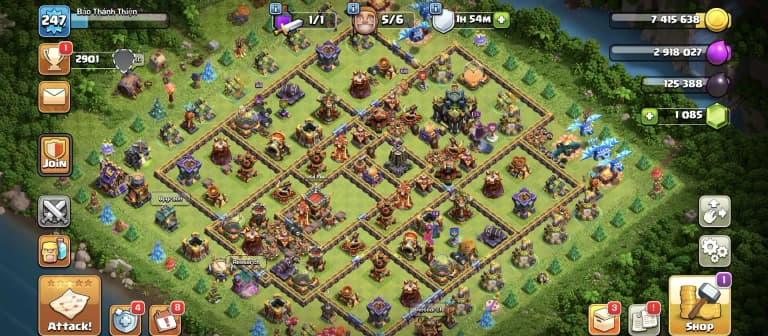XP-247 ✔️ TH 17 ALMOST MAX ACCOUNT ⚡ 4700 WAR STAR 🔥 HERO 90-94-70-70-37 🔥 SUPER DEFENCE ✔️ HIGH LAB+WALL 🔥 EVERY SIDE SUPER QUALITY ✔️ BEST DEAL