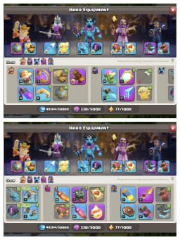 HEROS 100-100-75-75-50 🔥  TH 17 MAX ACCOUNT ✔️ HIGH EPIC EQUIPMENT 🔥 MAX DEF ✔️ HIGH LAB+WALL ⚡ EVERY SIDE HIGH 🔥 BEST OFFER