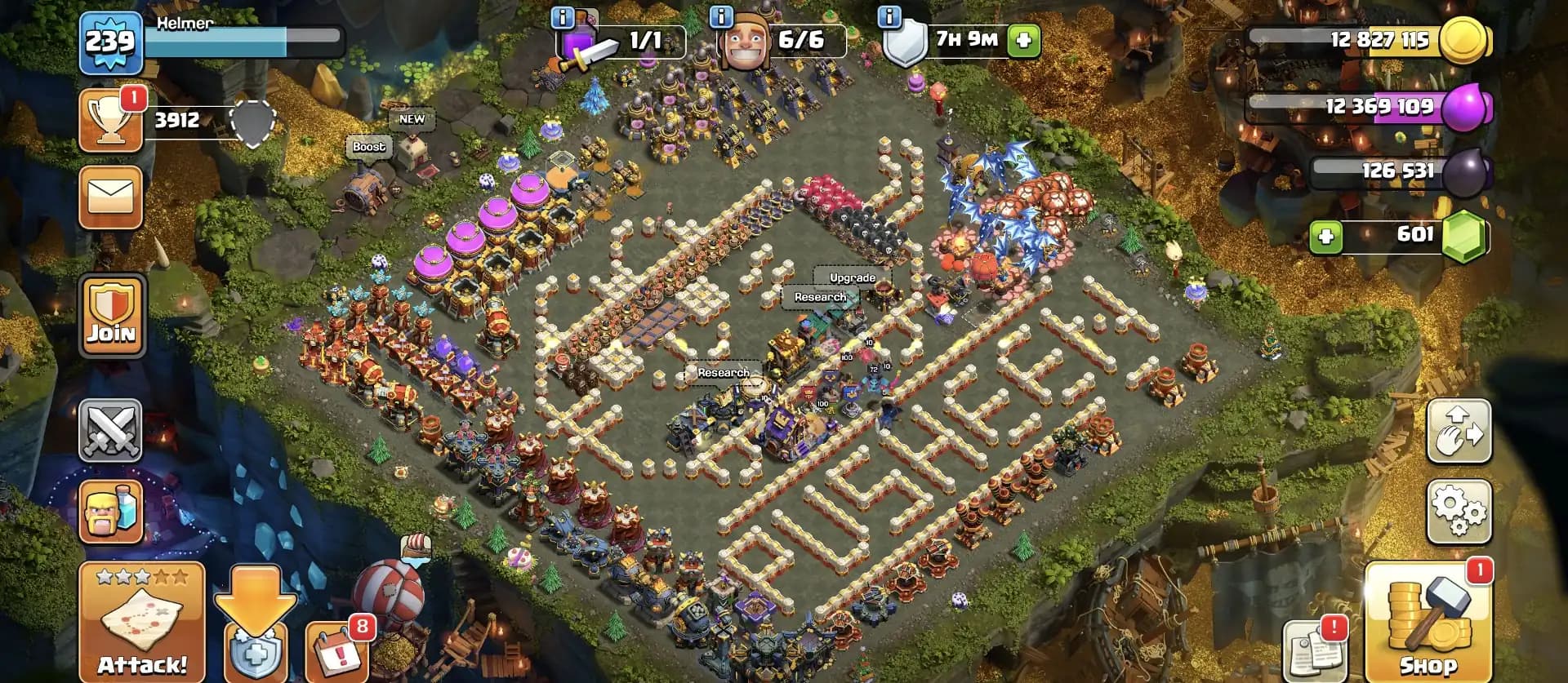 HEROS 100-100-72-75-50 🔥   TH 17 MAX ACCOUNT 🔥 HIGH EPIC EQUIPMENT ✔️ SCENERY AVAILABLE ⚡ HERO SKIN ✔️ ALL SIDE HIGH LEVEL 🔥 PERFECT DEAL