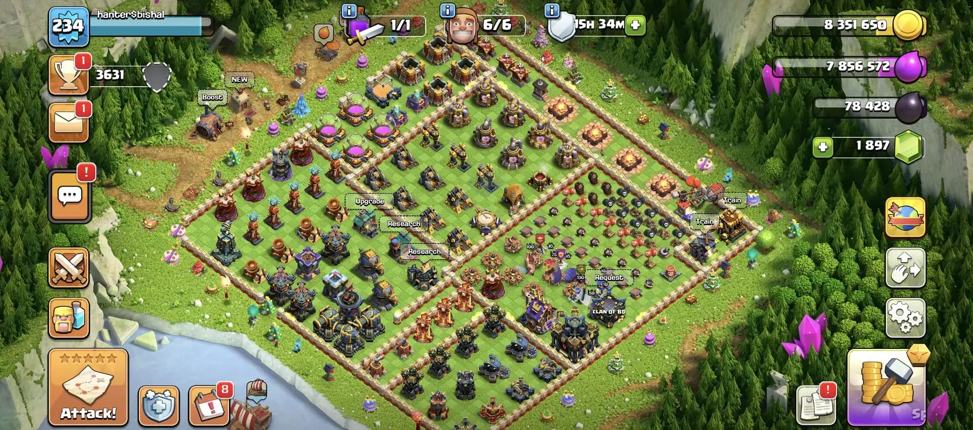 HEROS 100-100-76-75-50 🔥  TH 17 MAX ACCOUNT ✔️ EPIC EQUIPMENT 🔥 MAX DEF ✔️ LAB+WALL ALSO GOOD 🔥 EVERY SIDE PERFECT 👌 BEST OFFER