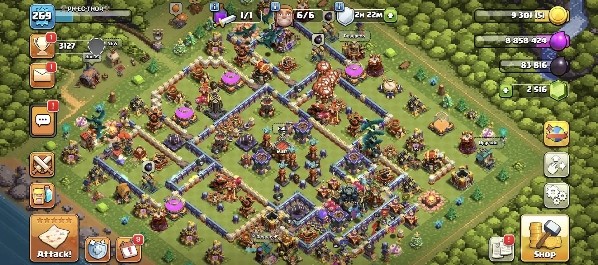 XP-269 🔥 4881 WS ✔️ TH 17 MAX ACCOUNT 🔥 17.9k LEGEND CUP ⚡ HEROS 95-95-72-70-45 ✔️ EPIC EQUIPMENT 🔥 HUGE HERO SKIN ⚡ 1500 CWL MEDEL ✔️ GOOD COLLECTION 👌 BEST OFFER