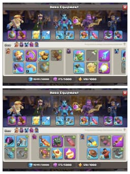 HEROS 100-100-84-75-50 🔥 TH 17 MAX ACCOUNT ✔️ HIGH EPIC EQUIPMENT ⚡ FUTURE SCENERY 🔥 HUGE COLLECTION ✔️ EVERY SIDE SUPER QUALITY ⚡ BEST OFFER