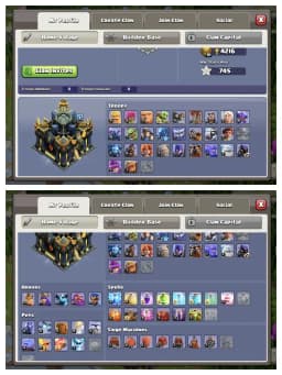 AMAZING OFFER ⚡ TH 17 GOOD QUALITY ACCOUNT ✔️ GOLDEN+BLUE WALL ⚡ 6 BUILDER 🚀 EPIC EQUIPMENT ⚡ HERO 65-86-62-63-29 ✔️ HIGH DEF+LAB 🫶 EVERY SIDE NICE 🚀 BEST DEAL