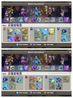 Super Offer 😱 Th 16 Super Account 🚀 Purple+Golden Wall ✔️ High Epic Equipment 🔥 Heros 84-81-52-59-35 🚀 Good Collection ✔️ Every Side Perfect 🚀 Best Offer