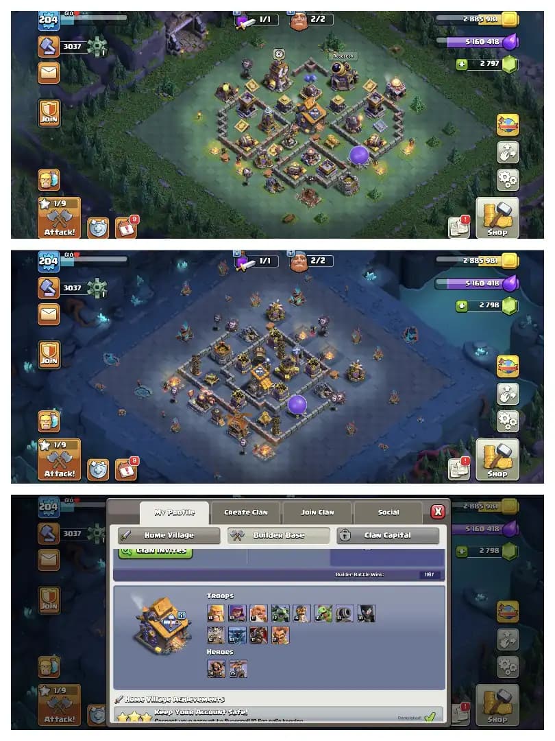 Super Offer 😱 Th 16 Super Account 🚀 Purple+Golden Wall ✔️ High Epic Equipment 🔥 Heros 84-81-52-59-35 🚀 Good Collection ✔️ Every Side Perfect 🚀 Best Offer