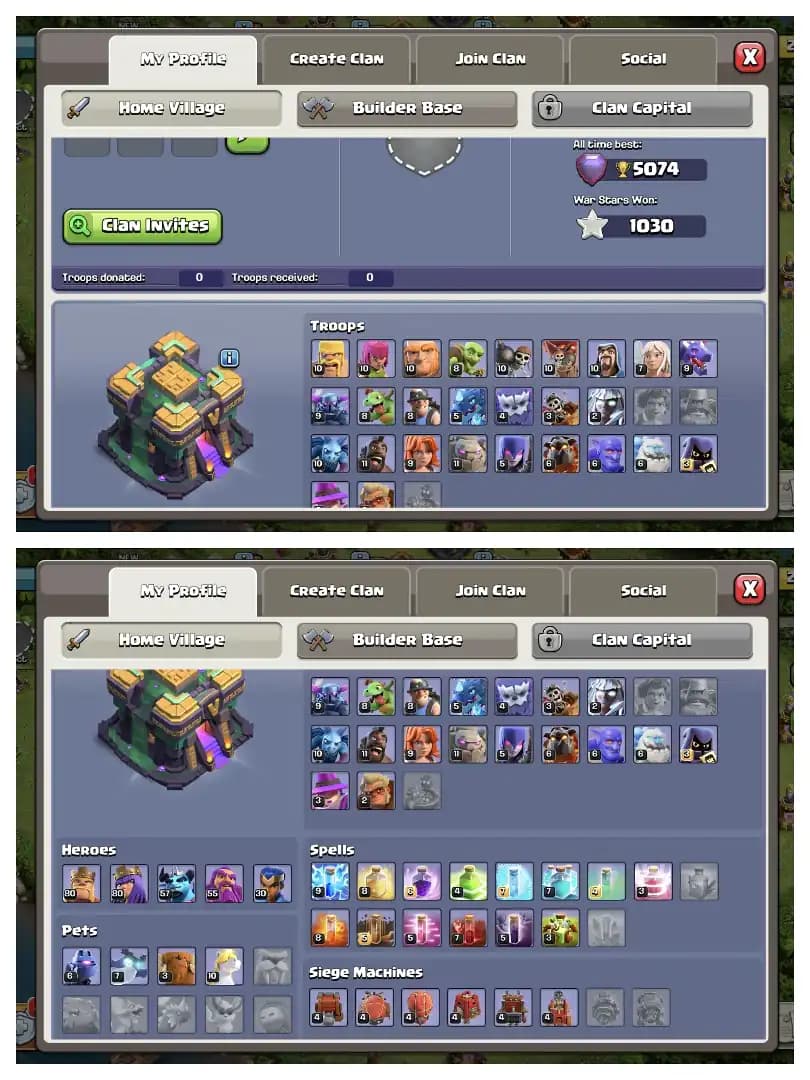 PERFECT OFFER ✔️ TH 14 FULL MAX ACCOUNT 🔥 EVERY SIDE MAX ⚡ NOTHING LEFT ✔️ EPIC EQUIPMENT 🚀 HUGE COLLECTION ⚡EVERY SIDE NICE ✔️ SUPER OFFER