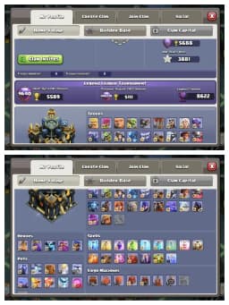 5 HEROS MAX 🚀 HERO 100-100-90-75-50 🔥 TH 17 SUPER ACCOUNT ✔️ GOOD EPIC EQUIPMENT 🔥 3800 WS ⚡ HIGH DEF+WALL 🔥 EVERY SIDE NICE QUALITY 🚀 BEST DEAL