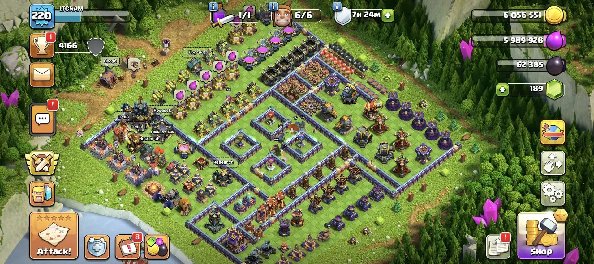 FANTASTIC OFFER 🔥 TH 17 ALMOST MAX ACCOUNT ⚡ PURPLE WALL 🚀 EPIC EQUIPMENT 🔥 HEROS 85-100-60-72-38 ✔️ HIGH DEF+LAB 🛎️ EVERY SIDE NICE ⚡ BEST DEAL