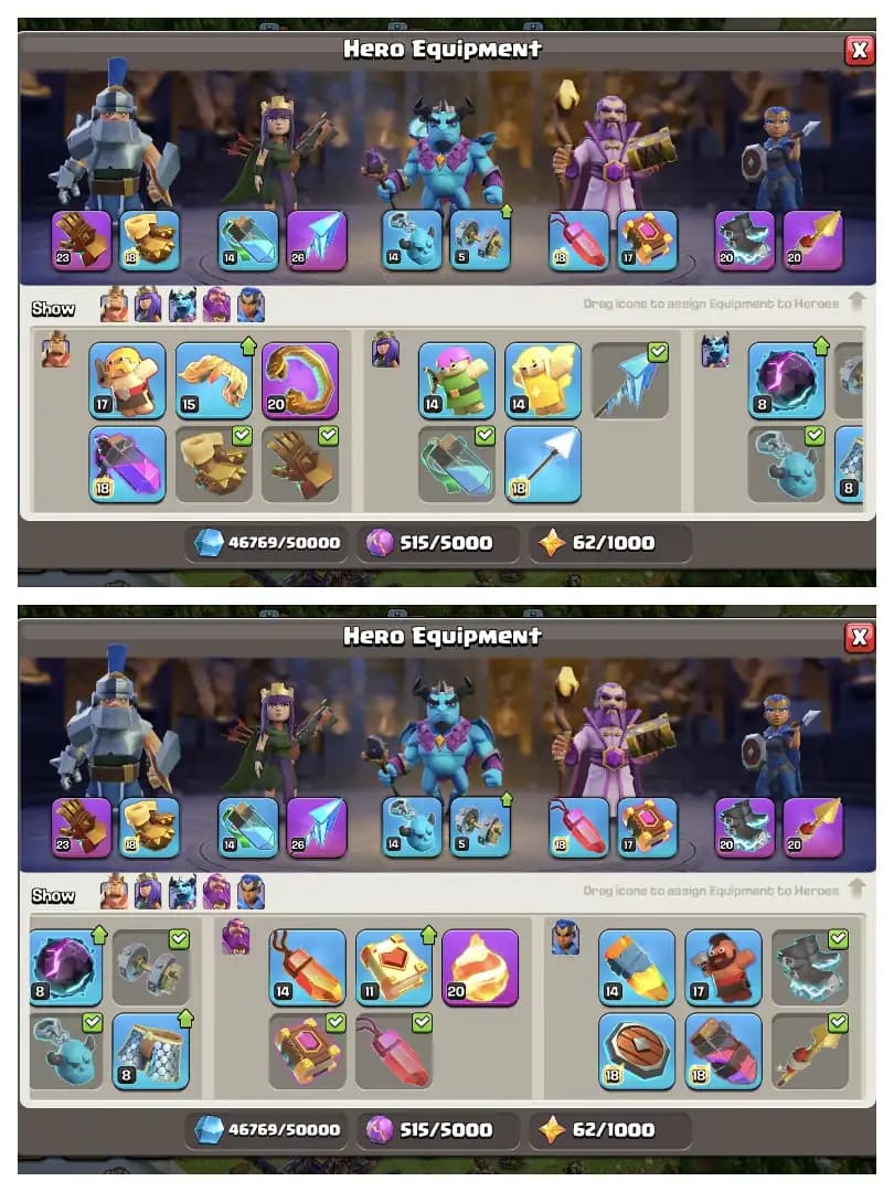 FANTASTIC OFFER 🔥 TH 17 ALMOST MAX ACCOUNT ⚡ PURPLE WALL 🚀 EPIC EQUIPMENT 🔥 HEROS 85-100-60-72-38 ✔️ HIGH DEF+LAB 🛎️ EVERY SIDE NICE ⚡ BEST DEAL