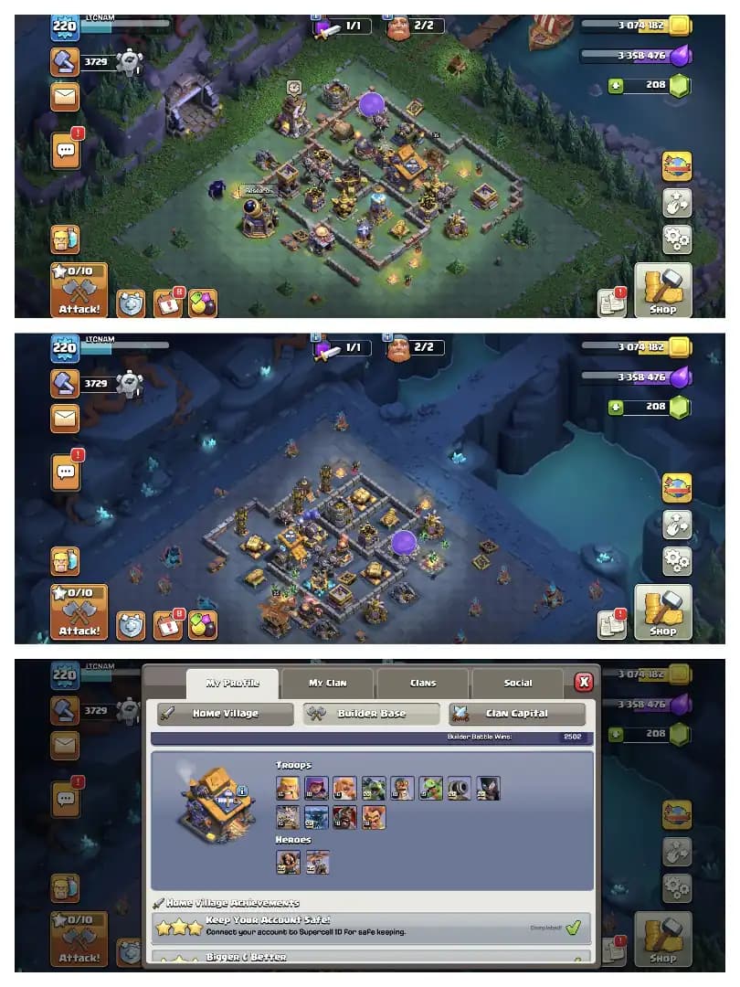 FANTASTIC OFFER 🔥 TH 17 ALMOST MAX ACCOUNT ⚡ PURPLE WALL 🚀 EPIC EQUIPMENT 🔥 HEROS 85-100-60-72-38 ✔️ HIGH DEF+LAB 🛎️ EVERY SIDE NICE ⚡ BEST DEAL