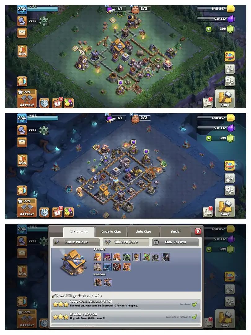 SUPER OFFER 🚀 TH 16 ALMOST MAX ACCOUNT ✔️ XP-234 ⚡ HEROS 90-90-61-65-40 🚀 EQUIPMENT AVAILABLE ✔️ HIGH DEF+LAB 🚀 EVERY SIDE PERFECT ✔️ BEST OFFER
