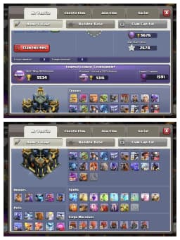 Super Account 🚀 Th 17 Almost Max Account 🛎️ Purple Wall ✔️ High Epic Equipment 🚀 Heros 95-95-61-65-41 ✔️ Hero Skin 🚀 Scenery Available 🔥 Every side Super Quality ✔️ GReat Offer