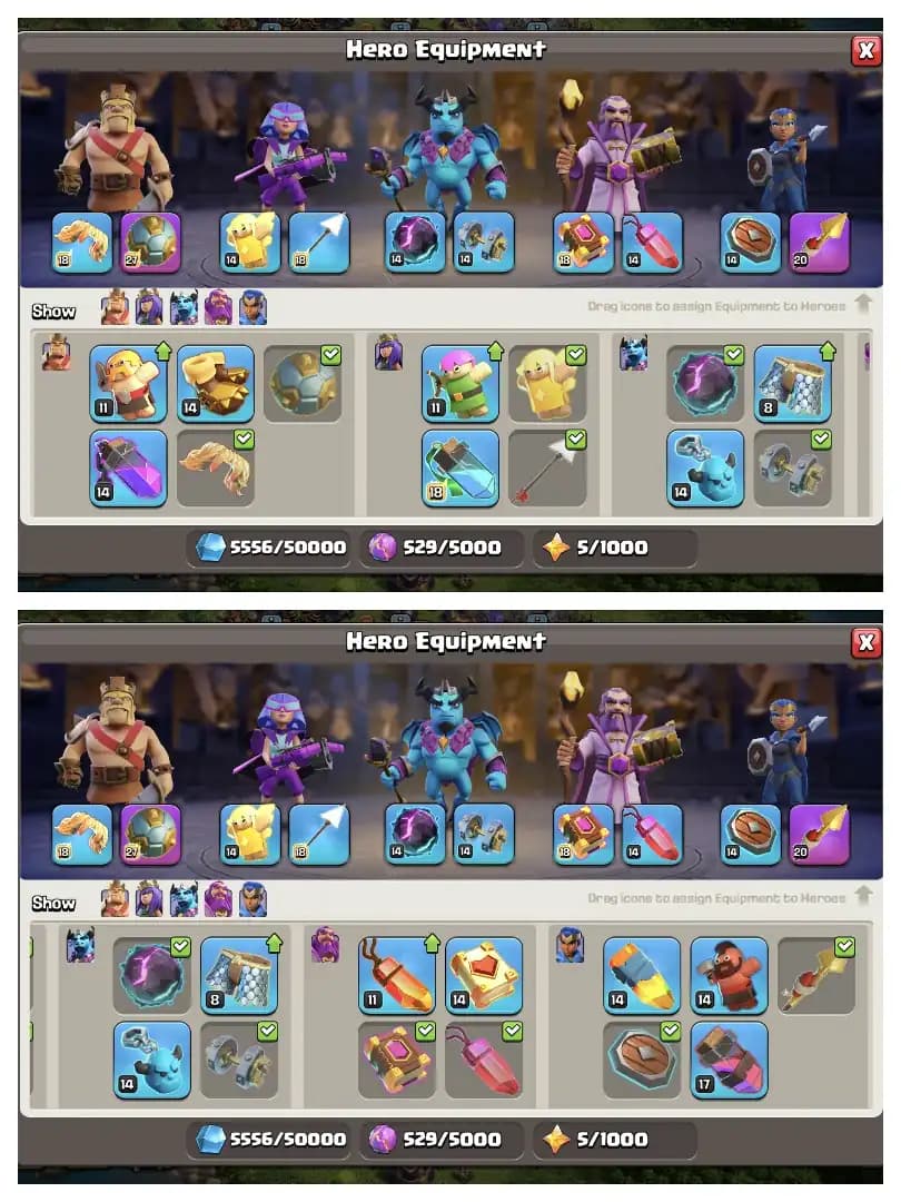 Fantastic Offer ✔️ Th 17 Super Account 🚀 Purple+Golden Wall 🛎️ Hero 71-83-42-65-31 🔥 Equipment Available ✔️ High Def+Lab 🔥 Every Side Perfect 🚀 Best Deal
