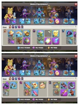 MAX WALL ✔️ TH 15 ALMOST MAX 🔥 PURPLE WALL 🚀 HEROS 85-88-54-62-35 🛎️ HIGH EPIC EQUIPMENT ✔️ HEROS SKIN 🚀 EVERY SIDE NICE 🛎️ PERFECT OFFER