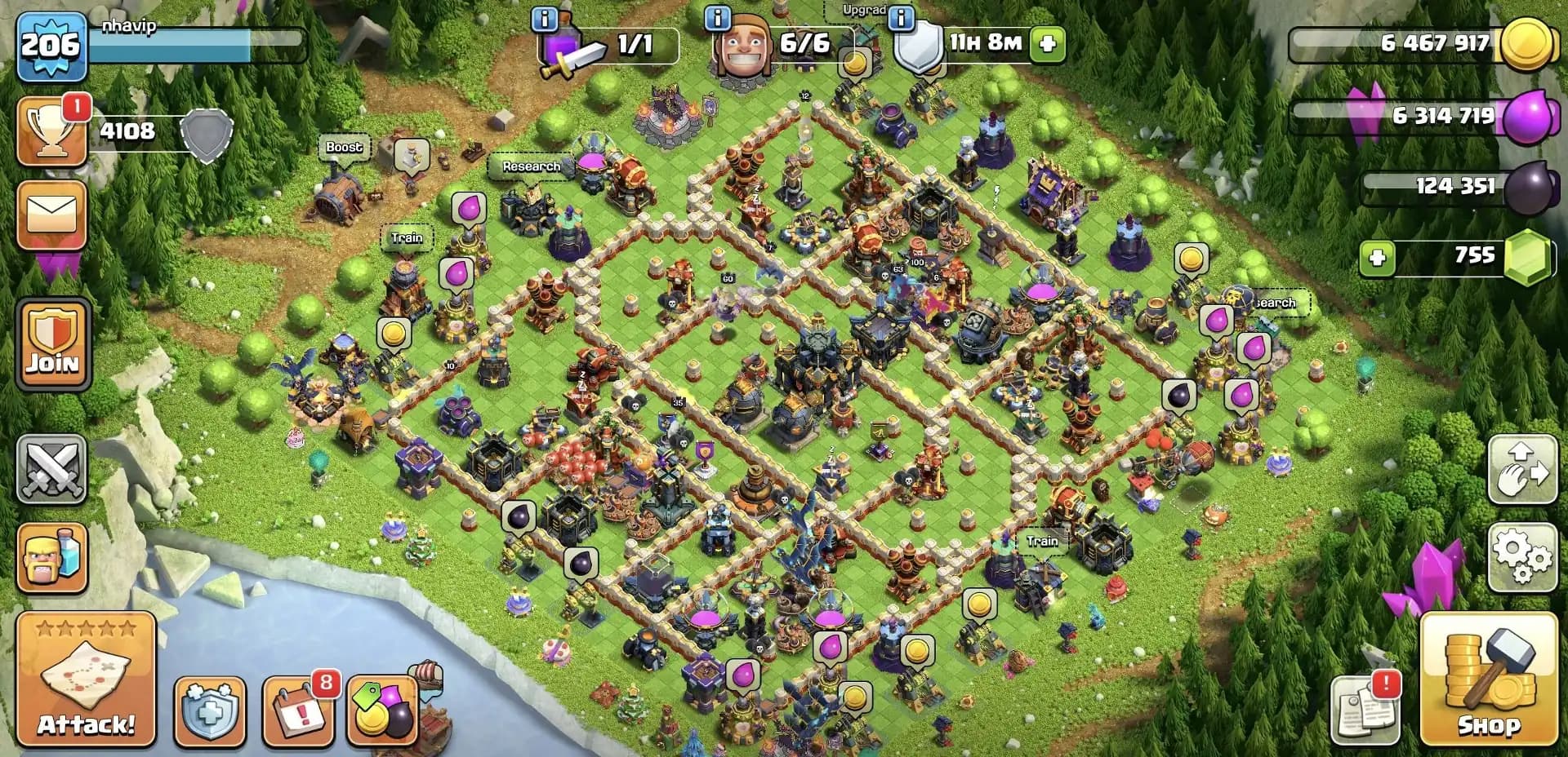 Exclusive Offer 🚀 Th 17 Almost Max Account ✔️ MAX WALL 🛎️ Heros 72-100-63-60-35 🔥 Super Epic equipment ✔️ Heros skin🎗️Nc free ✔️ Max Def+Lab 🛎️ Nice Offer