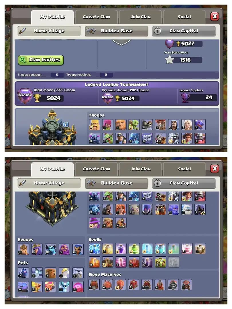 BEST DEAL 😱 TH 17 SUPER QUALITY ACCOUNT ✔️ HEROS 81-92-70-70-36 🚀 HIGH DEF+LAB ✔️ HEROS SKIN 🛎️ EVERY SIDE HIGH 🔥 BEST OFFER