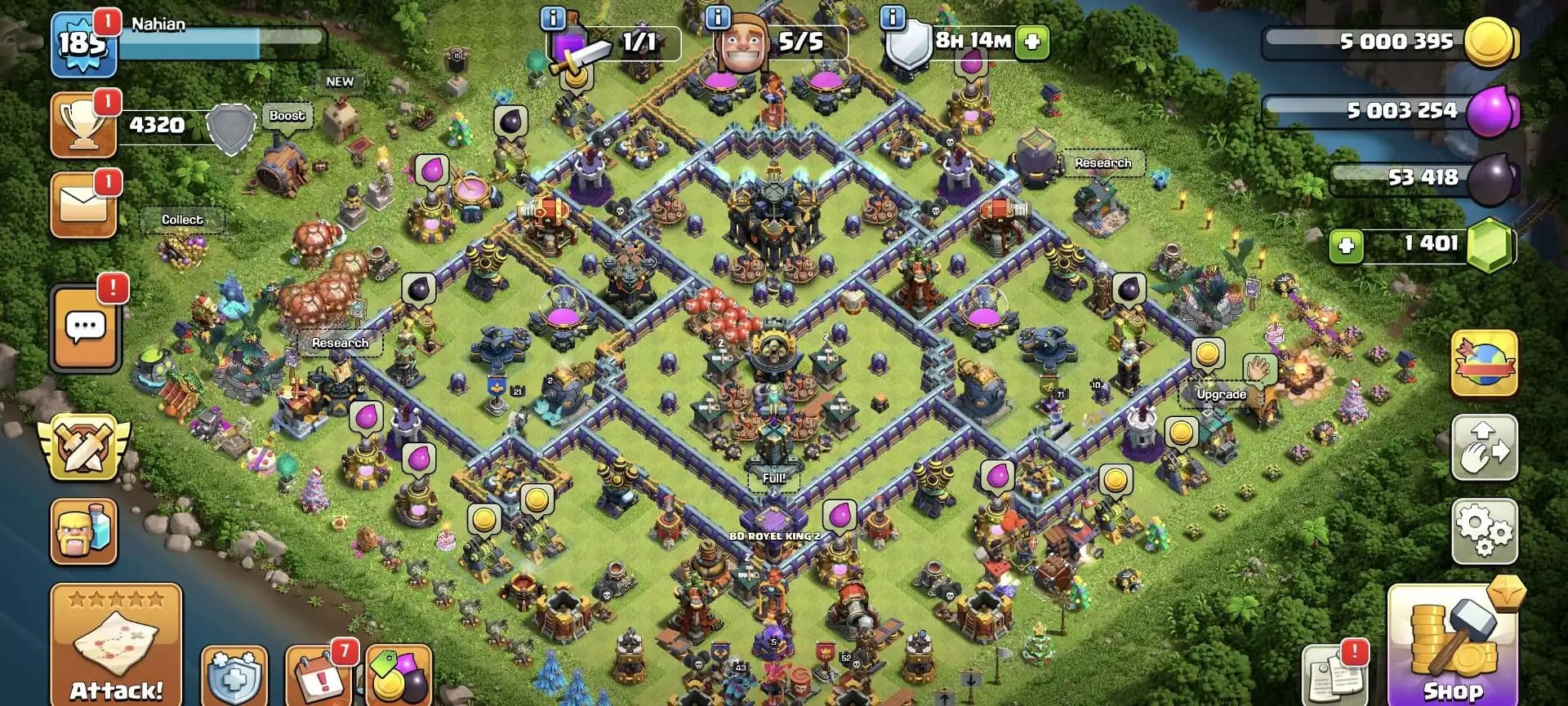 Super Account 🚀 Th 17 High Quality Account 🛎️ Purple Wall ✔️ Equipment Available 🚀 Heros 52-71-43-24 🔥 Every side Super Quality ✔️ GReat Offer