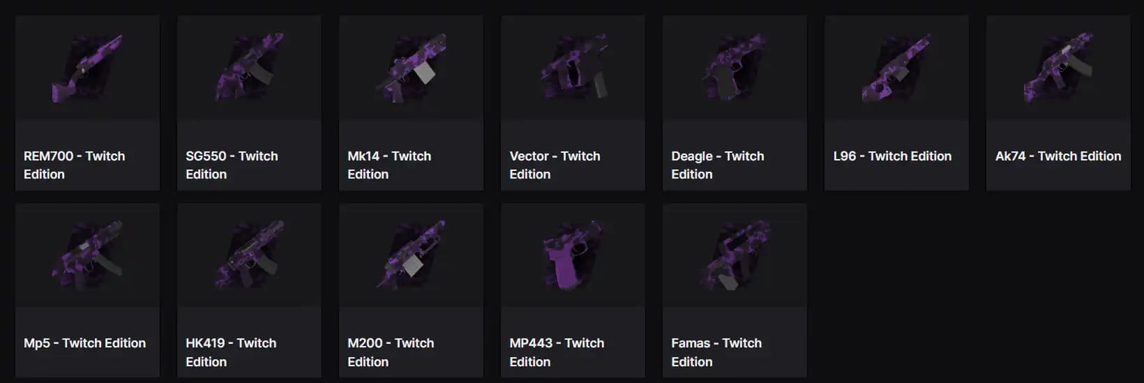 💥 TWITCH DROPS 𓆩❤️𓆪 12 SKINS 𓆩❤️𓆪 Week 5-6 𓆩❤️𓆪💥AUTO DELIVERY