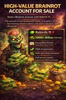 Steal a Brainrot – Account Rebirth 11 (High Progress + Ready to Grind)