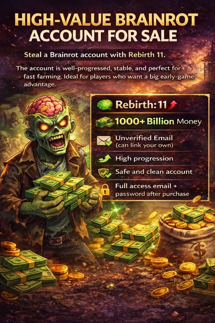 Steal a Brainrot – Account Rebirth 11 (High Progress + Ready to Grind)