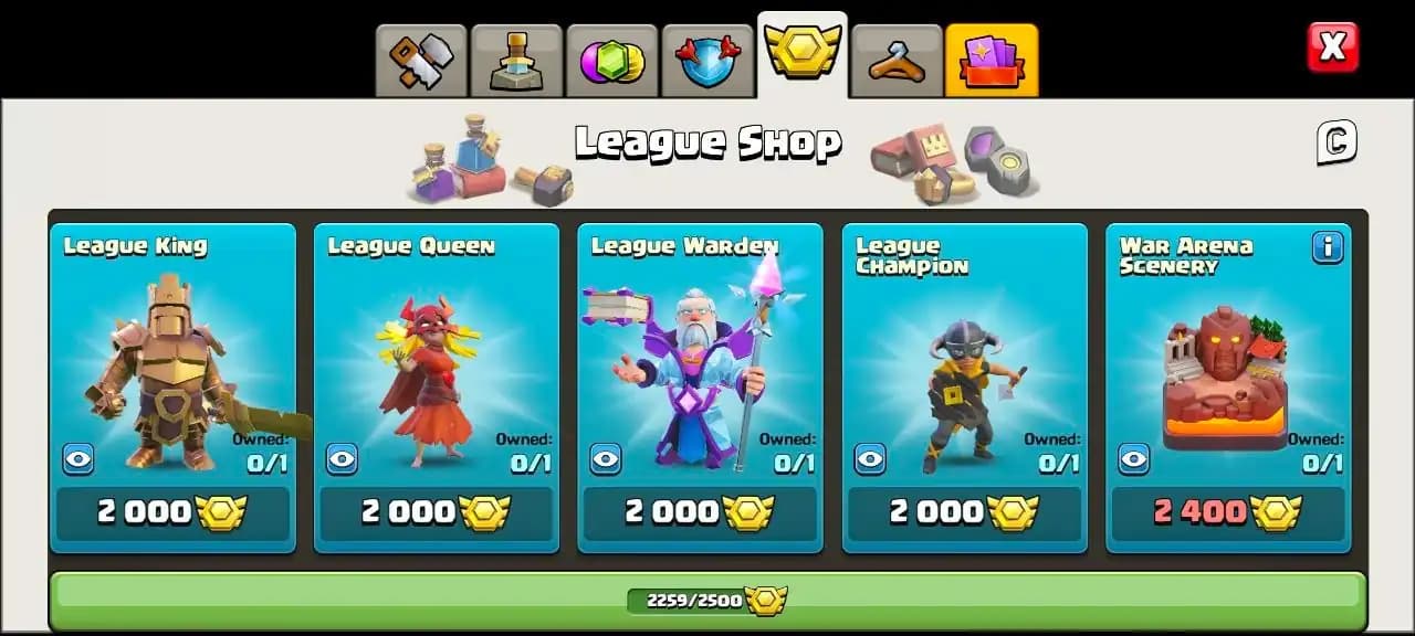 Th 14 ⚜️ , 2259 CWL Medals 🥇, 3 Epic Equipments 🔥 , NC FREE , Magic items