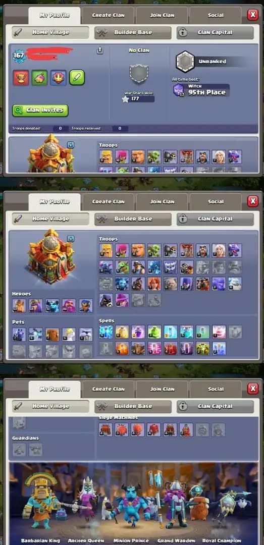 🔥 8 Hero Skins | Epic TH16 Base | Free Rename | Heroes 53-64-51-46-27 | CWL & Raid Medals | Magic Items | BH10 | Instant Delivery 🚚