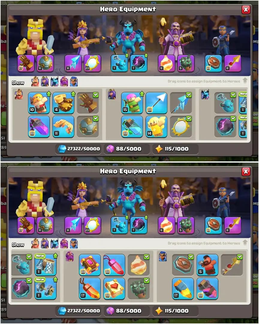 TH17 NEAR MAX | GG MAX | B.B MAX | 2576 WS | HEROES: 82-98-71-71-45 | 2.5K GEMS | NC YES | XP-237 | ALL EPIC | HIGH DFC | EMAIL CHANGE AVAILABLE