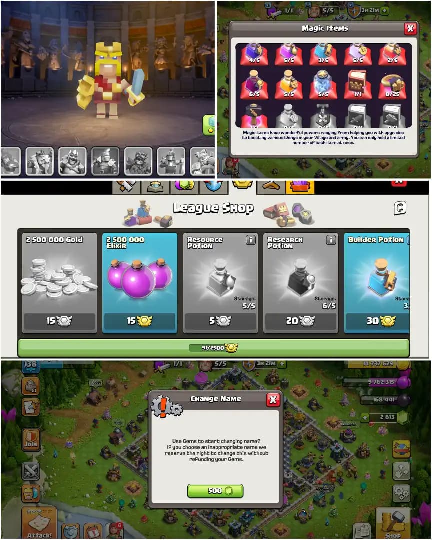 BEST EPIC ➤TH16 SUPER DONATION ➤2600 GEMS ➤HEROES: 44-50-42-30-6 ➤NC YES ➤6X PETS ➤EPIC: SB+GG+FA+MM+FB ➤XP-139 ➤BEST DEAL ➤ IOS & Android Both