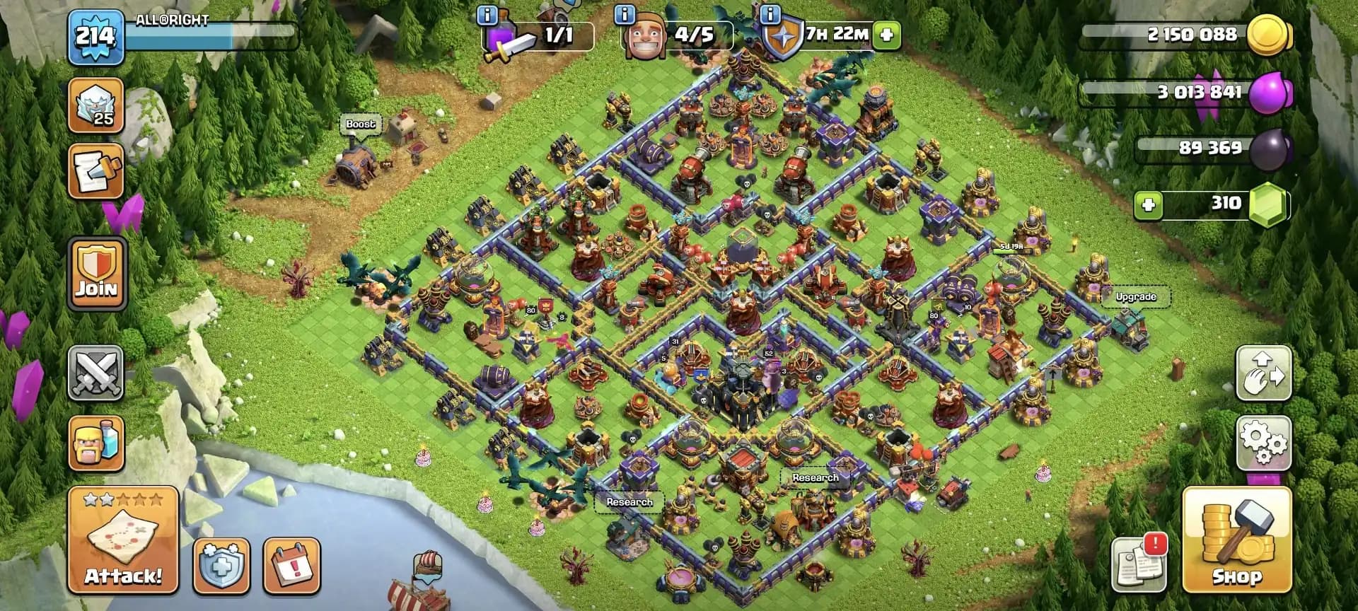 TH17 NEAR MAX ➤GG-MAX ➤PURPEL WALL ➤HEROES: 80-80-52-32 ➤ALL EPIC ➤1920 WS ➤XP-214 ➤HIGH DFC ➤FULL ACCESS ➤OP PROFILE