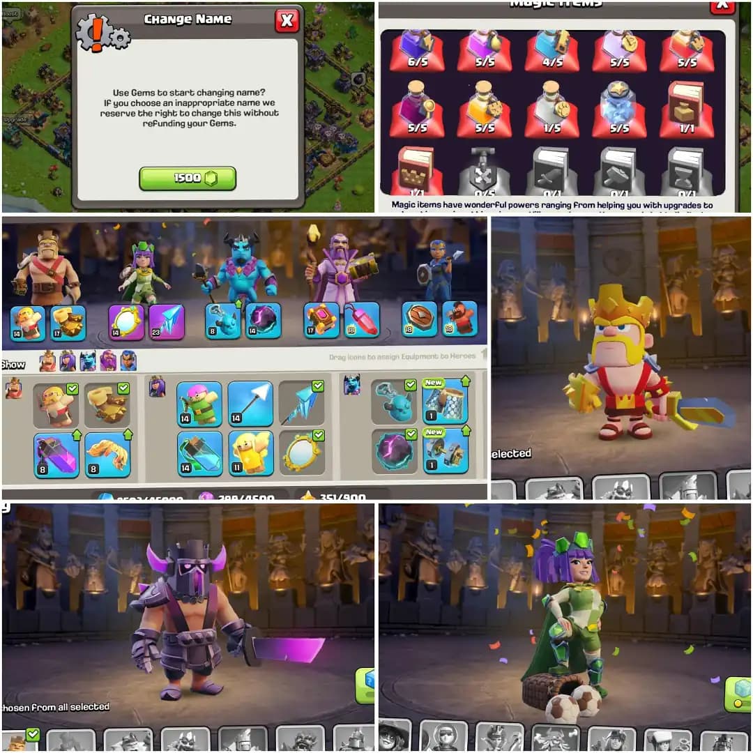 AWESOME TH 15 ACC✦DFC MAX TIPE✦HERO|73|90|61|65|40✦NC YES✦EPIC WOW✦3 HERO SKIN✦6B✦217 LEVEL✦PET SIEGE WOW