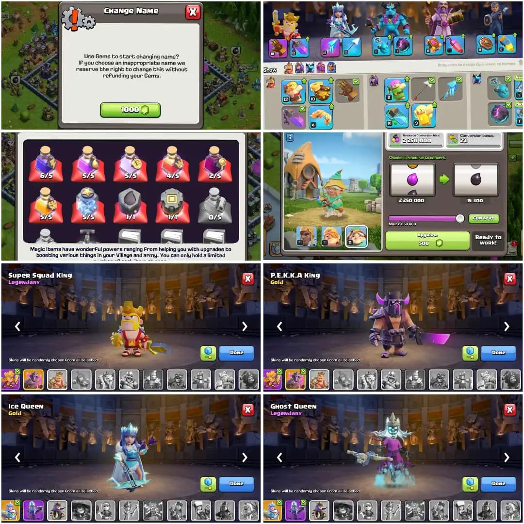 TH 16 PERFECT DONATIONS ✦DARK BLUE WALL✦HERO|58|59|42|37|21✦HIGH EPIC✦ NC YES✦4 HERO SKIN✦HIGH DFC AND PROFILE