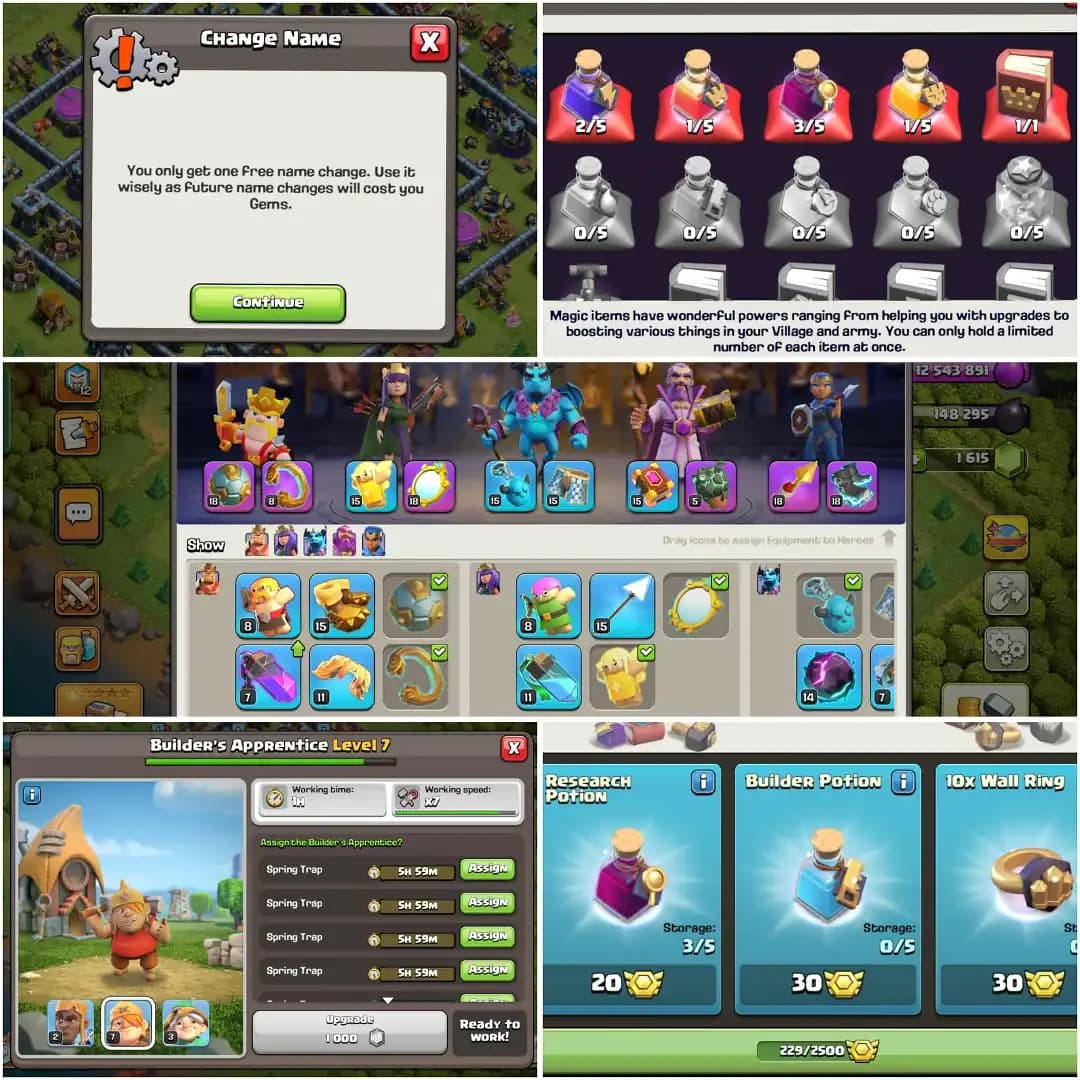 MOST RARE TH 13 FULL MAX ✦EVERY EPIC HIGH LEVEL✦ FREE NC✦6B✦BUILDER APPRENTICE GD LEVEL✦HERO|75|75|50|50|25 ✦ BEAUTIFUL BASE