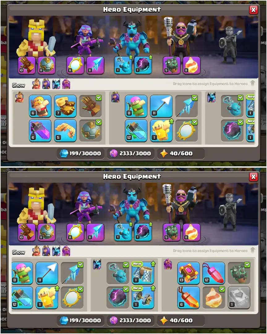 TH12 FULL MAX ➤200% MAX ➤2200+GEMS ➤NOTHING LEFT ➤HEROES: 65-65-40-40 ➤NC FREE ➤201 MEDALS ➤ALL EQUIPMENT ➤206 WS ➤XP-136 ➤EMAIL CHANGE AVAILABLE