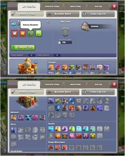 TH16 SUPER CHEAP ➤2700 GEMS AVL ➤NC YES ➤316 WS ➤HEROES: 44-38-25-15-2 ➤XP-102 ➤4X SIEGE ➤EMAIL CHANGE AVAILABLE ➤FULL ACCESS