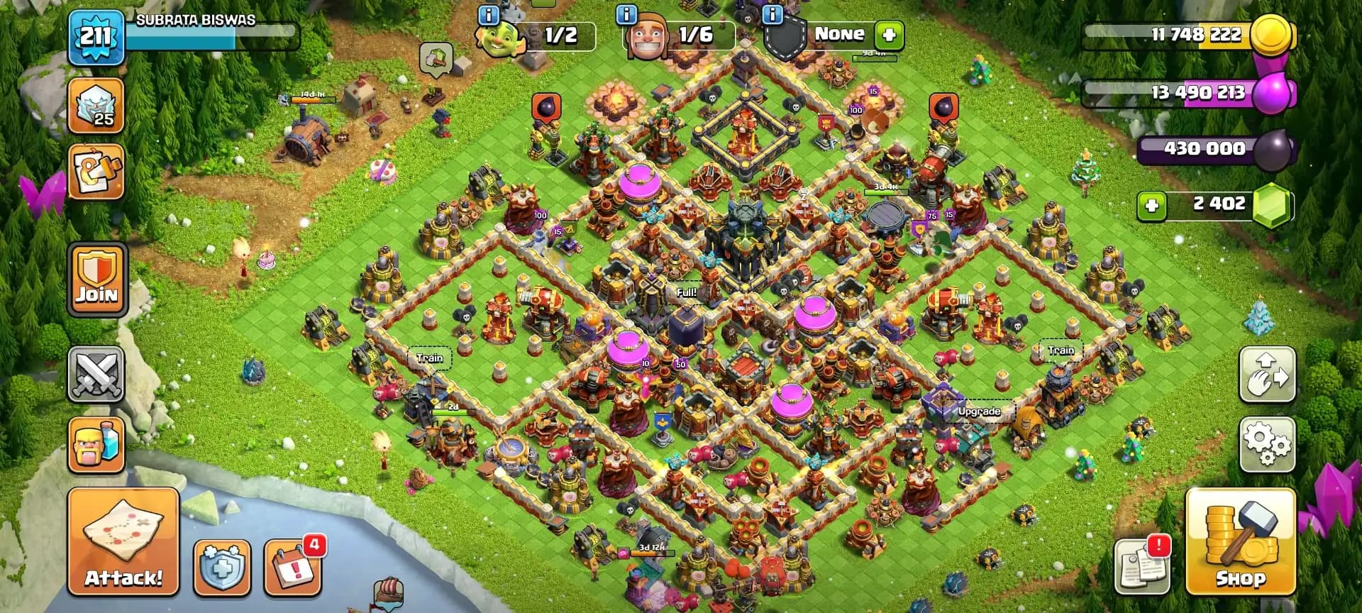 TH16 100% MAXED>TH17 NEW | ALL EPIC HIGH | HIGH WALL | HEROES: 96-96-70-45 | B.B MAX | XP-211 | ALL SKIN | OP TROOPS | MAX DFC | FULL ACCESS