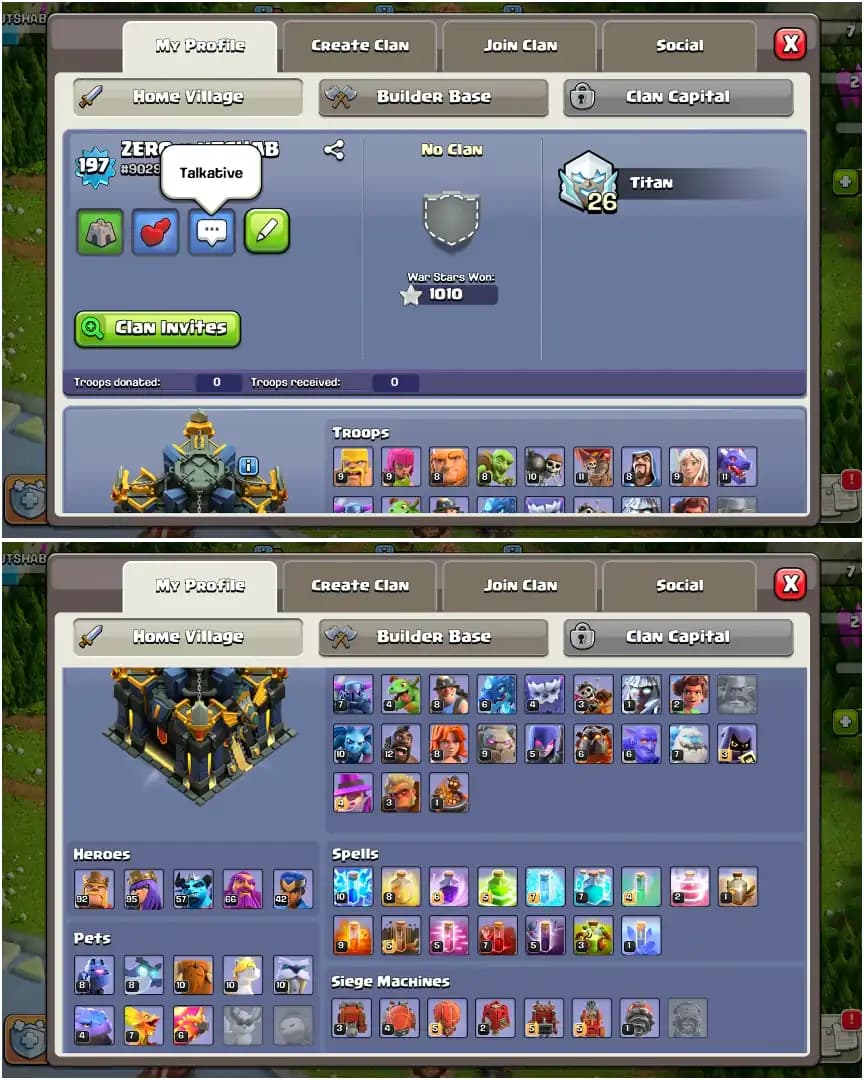 6050 GEMS | TH17 NEAR  MAX | GG-MAX | MAX EPIC | HEROES: 92-95-57-66-42 | NC YES | MAX DFC | PURPLE WALL | XP-197 | 6B | FULL ACCESS