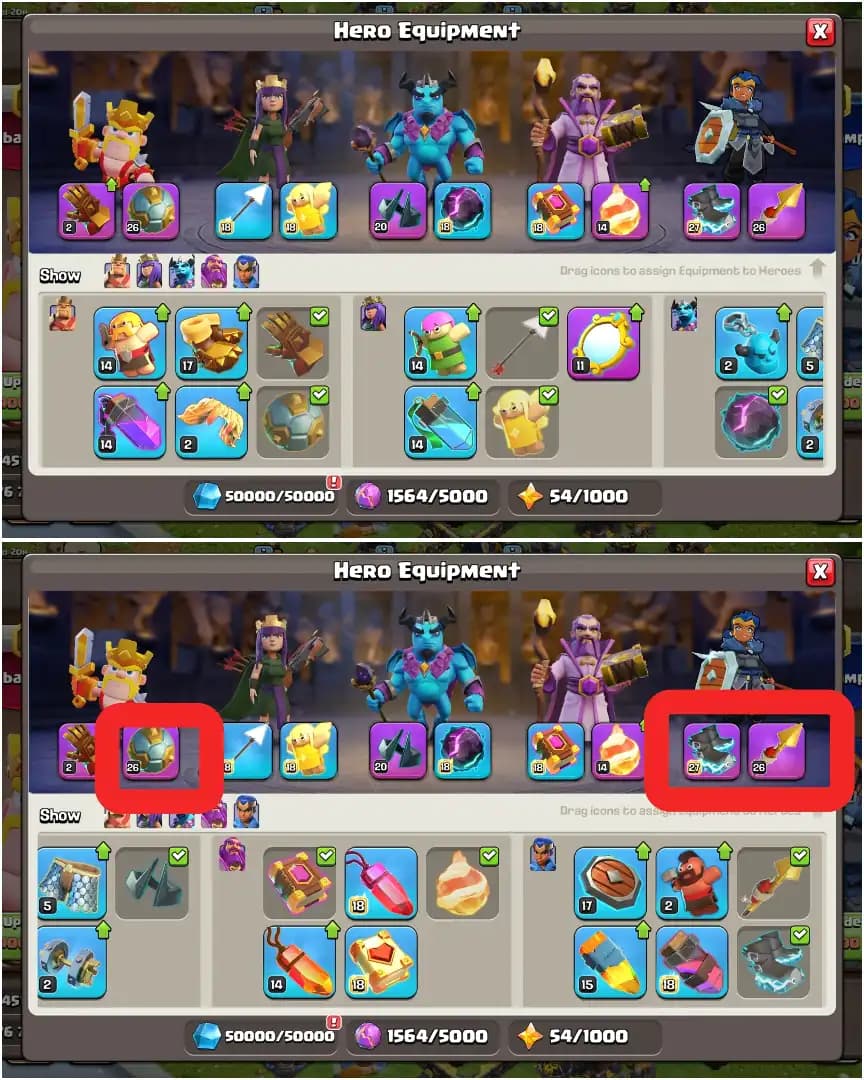 Th18 Almost Max ➤Th17 max Out ➤Nc Yes ➤Heroes: 100-100-77-75-50 ➤3 Epic Max Almost ➤2040 Ws ➤Full Access