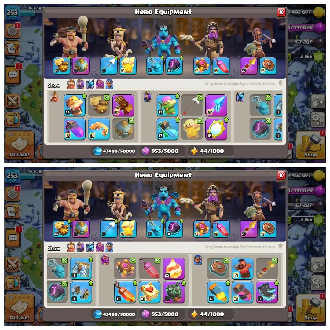 Super Christmas Offer🎄Most Rare Dragon Statue🎄Th 17 Super Account ✨ Huge Scenery + Skin 🔥 Hero 95-97-72-71-46 🎄 Legendary Profile