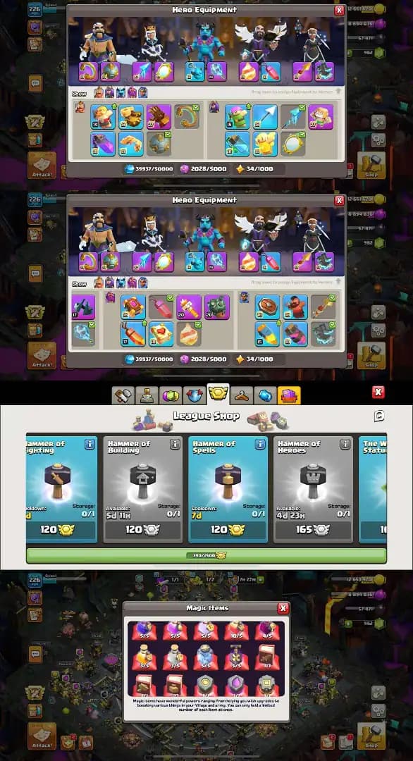 [TOP MAX DEAL] TH-18 MAX [5X HERO MAX] [9X EPIC MAXED] [ NC FREE] [MAGIC SET] [CWL MEDALS-340] AXP-226 [FULL ACCESS]