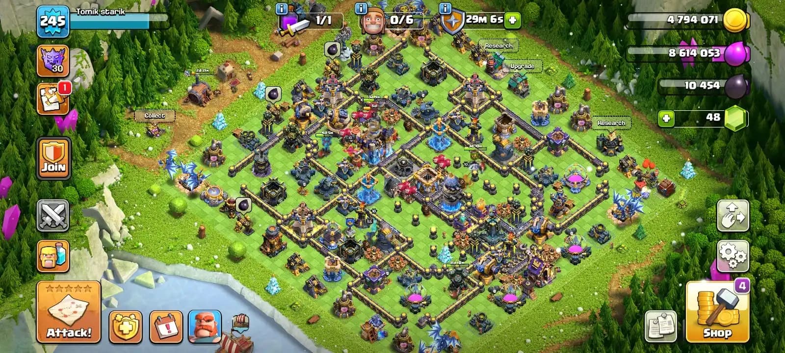 christmas Offer | Th18 Close Max | 5 Heroes 100% Max | 4 Epic Max | Max Dfc | Max Profile | Xp-245 | 2470 Ws | Full Access | Max Wall | Best Deal