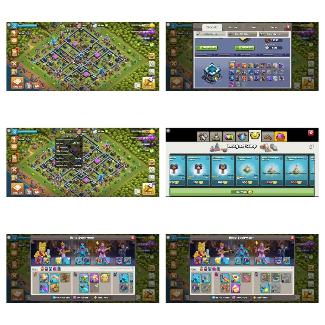 Fast delivery➤th 13 fully max➤heros 75_75_50_25➤100% defence max➤100% wall max➤high equipment➤lots of magic items