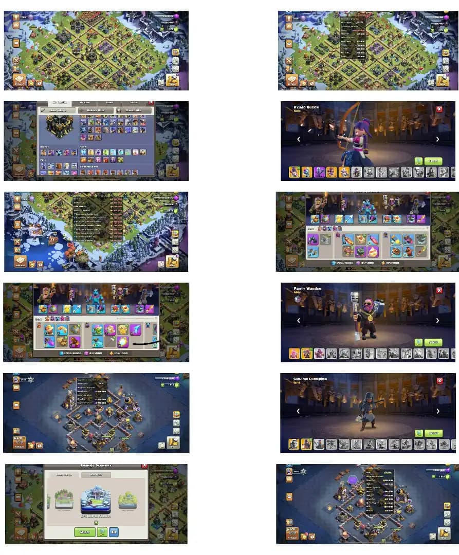 Instant delivery➤th 17 full max➤heros 100_100_90_75_50➤100% defence max➤paid scenery & 15 hero skin➤all epic equipment | Full Access