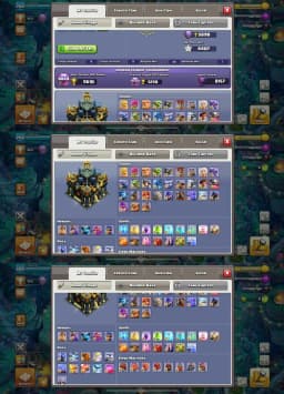 Super max | All Heroes max | 5x Scenry | Lots Of Skin | 4407 Ws | All Troops Max | Th17 Fully max | Best Deal | Xp-260 | Max Wall