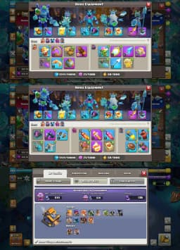 Super max | All Heroes max | 5x Scenry | Lots Of Skin | 4407 Ws | All Troops Max | Th17 Fully max | Best Deal | Xp-260 | Max Wall