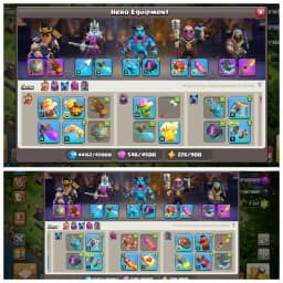 Christmas Offer🎄Th 16 Max Quality Account✨Heros 91-90-61-65-40🔥Purple+Golden Wall🎄Epic Equipment🎄Lab+Def Super Quality