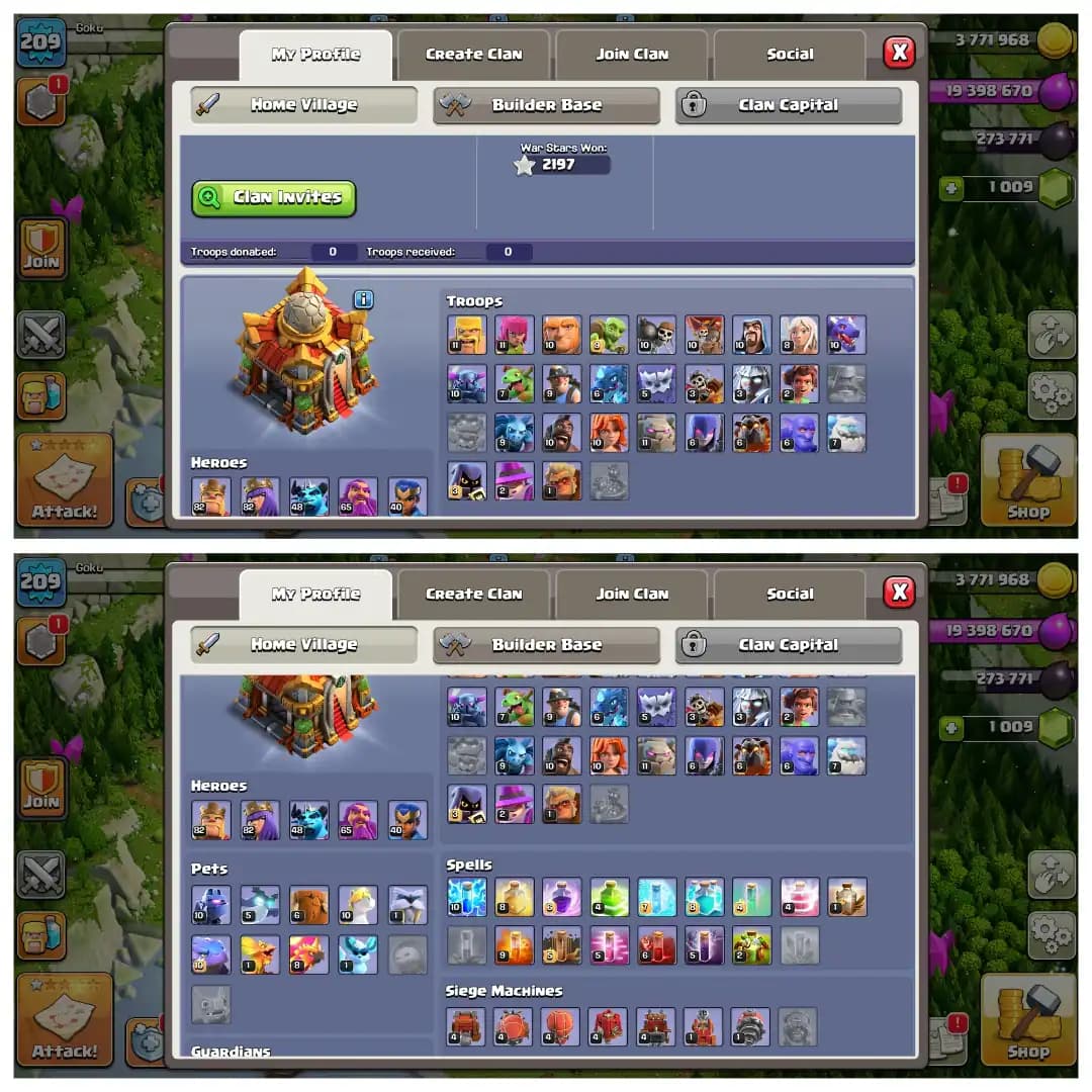Christmas Offer🎄Th 16 High Quality Account👈Golden Wall✨Super Epic Equipment🎄Heros 82-82-48-65-40✨Huge Collection