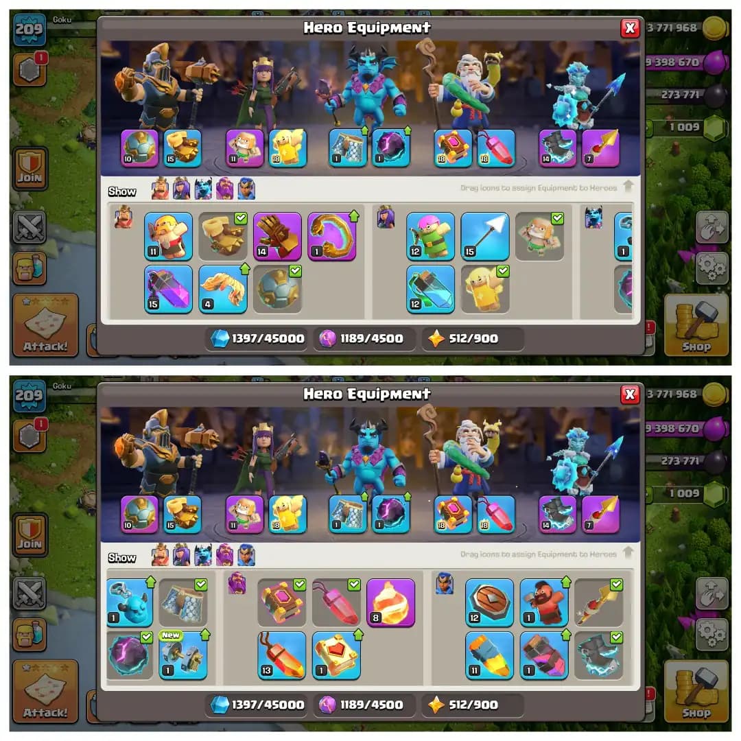 Christmas Offer🎄Th 16 High Quality Account👈Golden Wall✨Super Epic Equipment🎄Heros 82-82-48-65-40✨Huge Collection