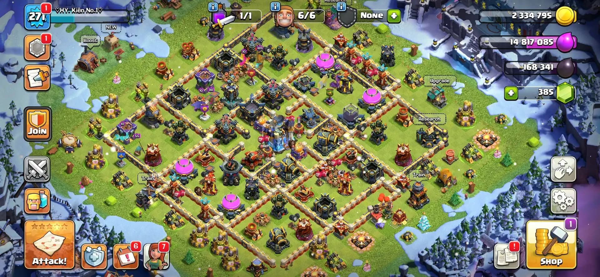 Christmas Offer 🎄 Th 18 Max Account✨Xp-271 ✨ Almost Max ✨ Heros 100-100-81-75-50 🔥 High Epic Equipment 🔥 B.B Max ✨ Big Discount