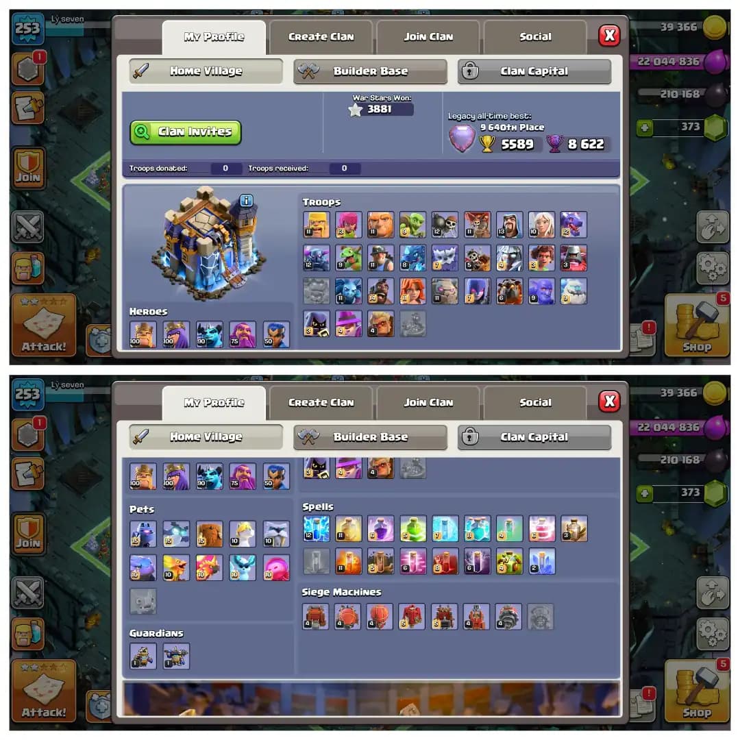 Christmas Offer 🎄 Th 18 Super Account ✨ Almost Max ✨ Heros 100-100-90-75-50🎄High Epic Equipment✨Super Quality Account